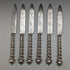 British Antique Solid Silver Handle Cutlery 6 Pair Set MARTIN HALL